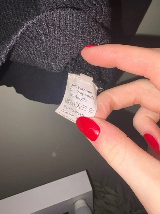 Classic Boat Neck Black Knit Sweater - Picture 2 of 2